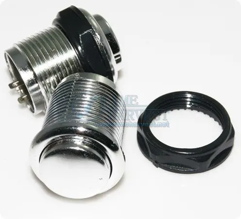 Хромированная кнопка (штепсельная вилка) для аркадных игр 30 шт. 24 мм | Спорт и