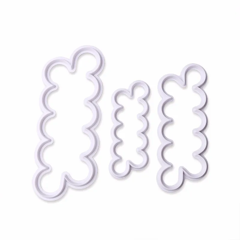 Новинка 3 шт. DIY тисненые украшения для кексов пластиковые легкие розы выпечки