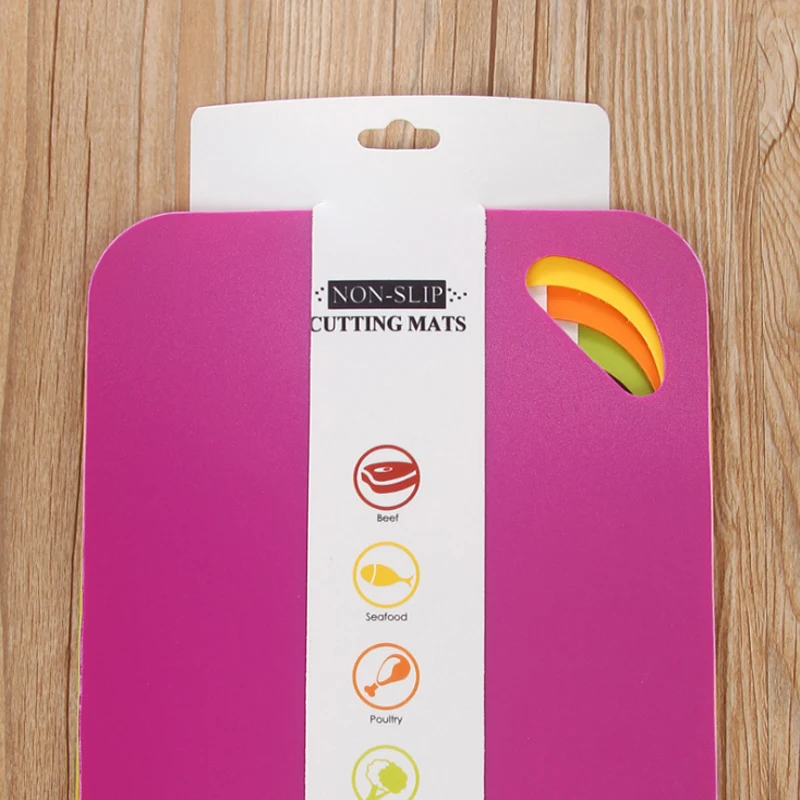 Joyce Hong 100Sets/lot Classification Cutting Board Non-slip Food Grade PP Chopping Mats 1set=4pcs | Дом и сад