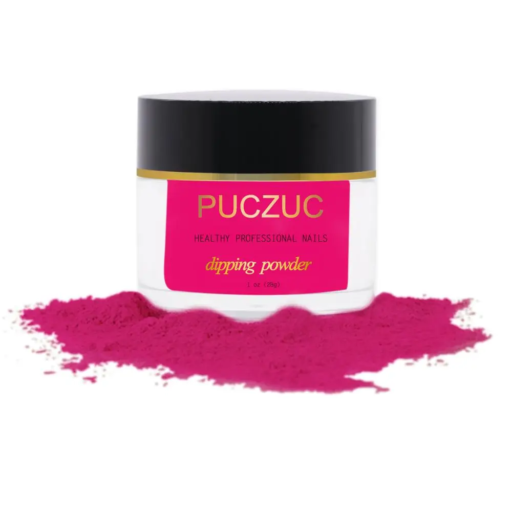 P036-1OZ PUCZUC 1 OZ Full Set Dipping Powder Base Top Coat Kits DIY Dip Nail Powder Manicure Set Brush Saver Powder - Цвет: P036-1OZ