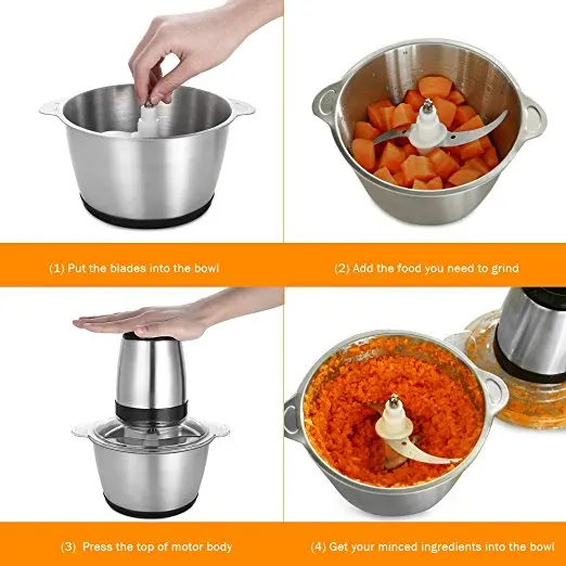 Электрическая мясорубка Energy 220-240 В 350 Вт Мясорубка из нержавеющей стали легко моется для мясорубки ing Mincing Machine