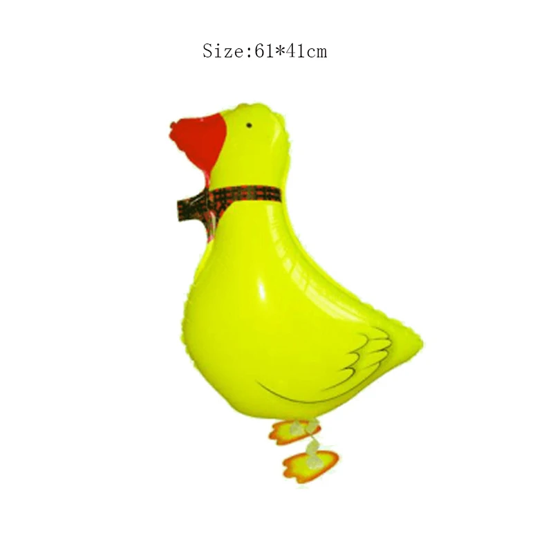 Duck 1 шт смешанные ходячие воздушные шары из фольги в виде животного милая собака панда динозавр Тигр домашнее животное День Рождения Вечеринка Свадьба украшения - Цвет: Duck