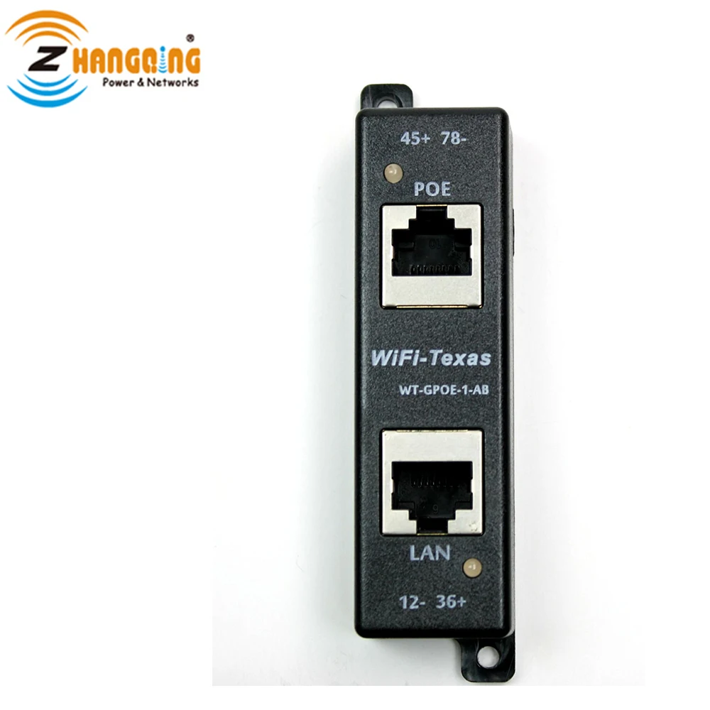 Один Порты и разъёмы Gigabit Passive PoE + инжектора/сплиттер. Ethernet может быть 30 Вт 60