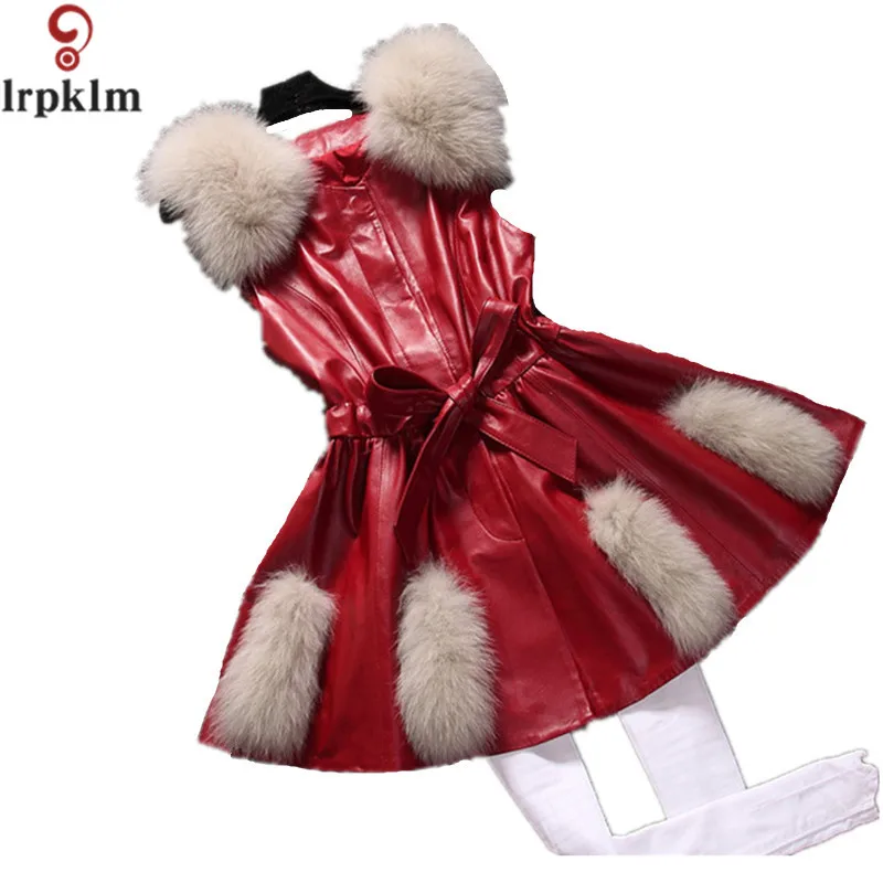 Новинка 2017 года Для женщин Красный зимний жилет без рукавов из искусственного