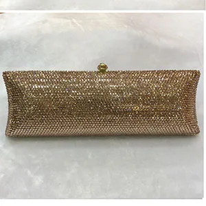 

Women Socialite red Rhinestones Crystal Evening Clutches Bag Wedding Dress Bridal Diamond Chains Shoulder Handbags Purses green
