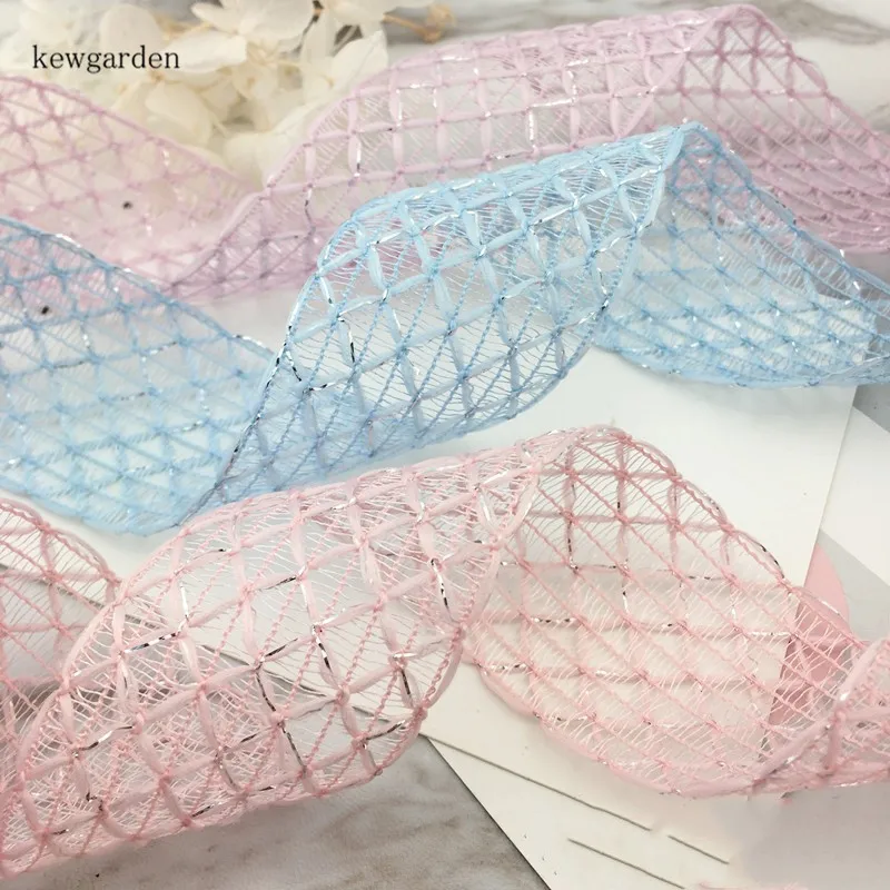 Kewgarden 40 мм 1 1/2 &quotпустотелая Серебряная линия атласные ленты DIY бант аксессуары