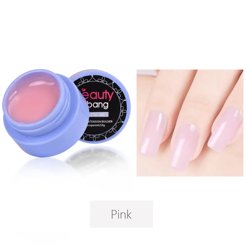 BeautyBigBang 15 г гель для наращивания ногтей клей для наращивания ногтей Кристальное желе для дизайна ногтей УФ/светодиодный гель для наращивания