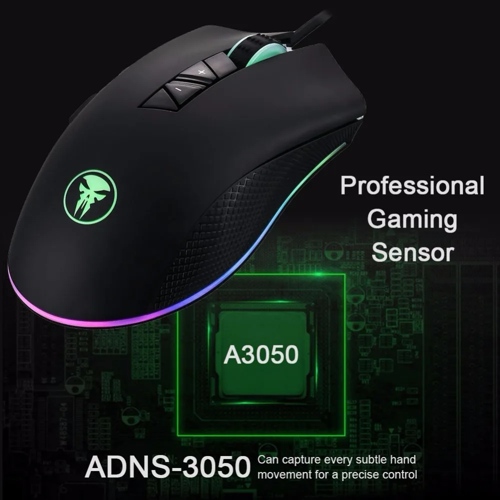 Мышь игровая Sago M88 с RGB подсветкой 8 программируемых кнопок 1000/2000/3000/4000 DPI|gaming