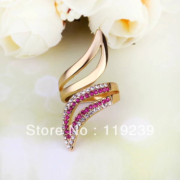 Lr369 Новая мода 2013 желтого золота Цвет элементы Украшенные стразами проложить