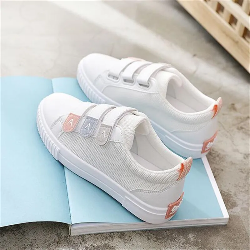 Женская обувь DIWEINI белая повседневная на высокой платформе в полоску из