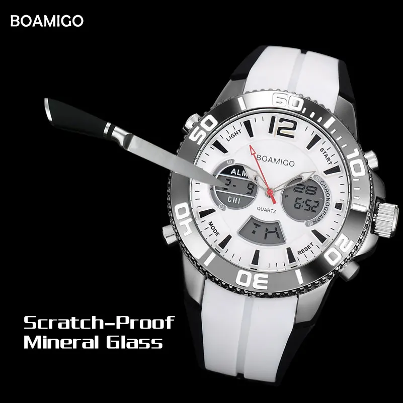 Мужские спортивные часы марки BOAMIGO мужские кварцевые аналоговые цифровые