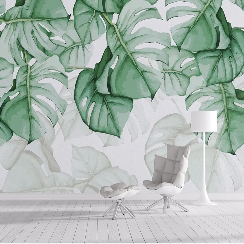 Настроить Любой Размер 3D обои с ручной росписью тропических растений Fresco скачать