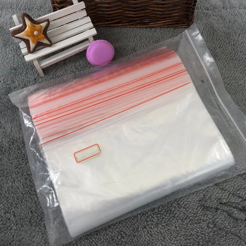 

100PCS 22X32CM Zip Lock Bags Clear 2MIL Poly Bag Reclosable Plastic Small Baggies Gift Candies Packing Bags