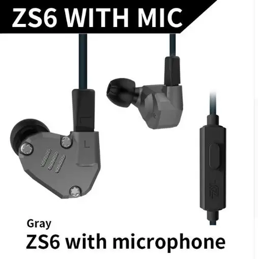 KZ ZS6 2DD+ 2BA Гибридный в ухо наушник Monito Запуск Спорт bluetooth наушники Металлические Наушники Hi-Fi DJ гарнитура вкладыши