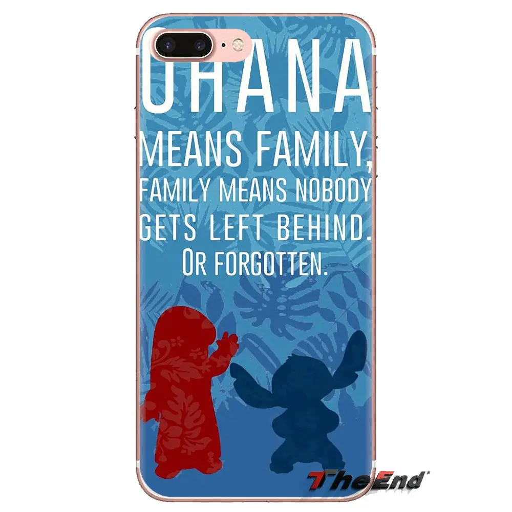 Phone Shell Cases Lilo and Stitch Ohana sweety FAMIL For Xiaomi Redmi 4A S2 Note 3 3S 4 4X 5 Plus 6 7 6A Pro Pocophone F1 |