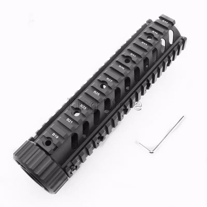 Пейнтбол страйкбол " 9" 1" M16 M4 AR-15 Quad Rail Handguard бесплатно поплавок принадлежности для охоты. 223/5,56 Пикатинни Quad Rail
