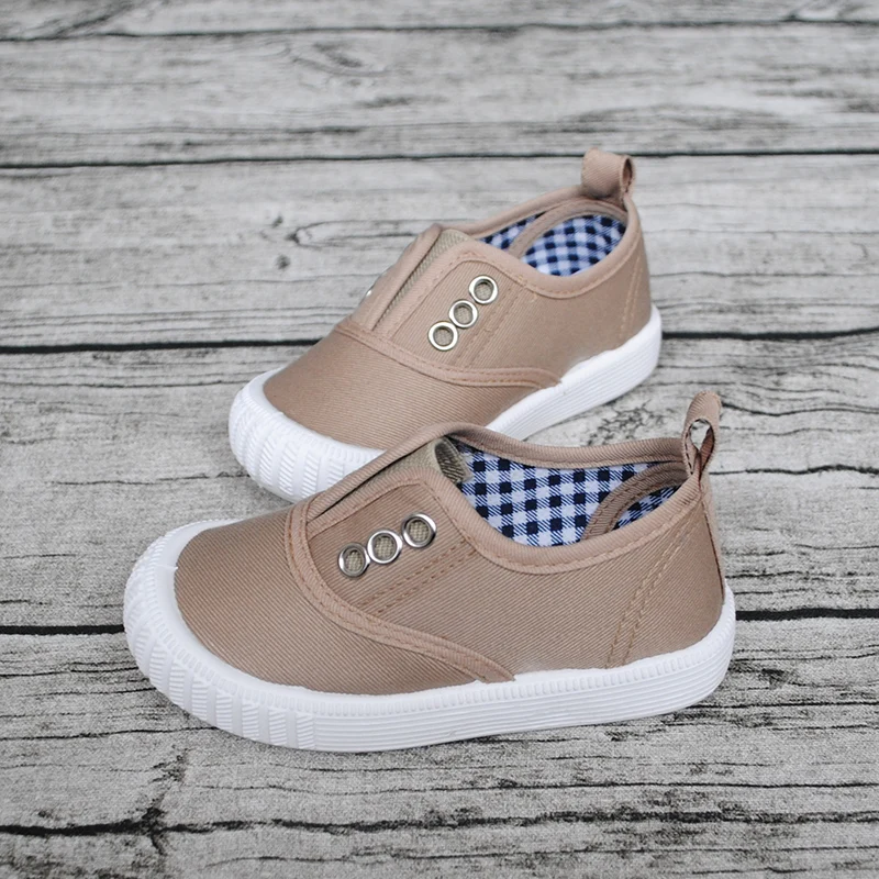 Популярные Стиль детская парусиновая обувь Карамельный цвет милый Повседневное