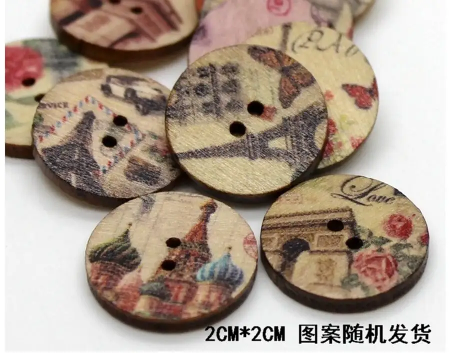 20 шт. фотообои с двумя отверстиями|2 hole wooden buttons|craft scrapbookwooden buttons |