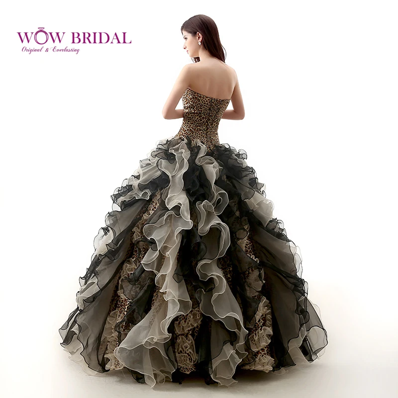 Wowbridal сексуальное платье с леопардовым принтом Пышное Платье 2021 милое вечернее