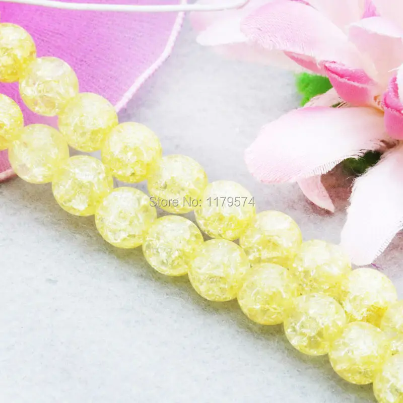 8 мм аксессуары на удачу стеклянные бусины золотого цвета незакрепленные в