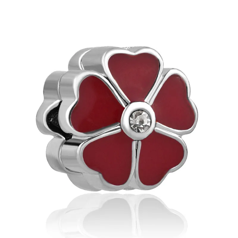 Новые оригинальные бусины сплав Примула зажим стопор шарм подходит для браслета