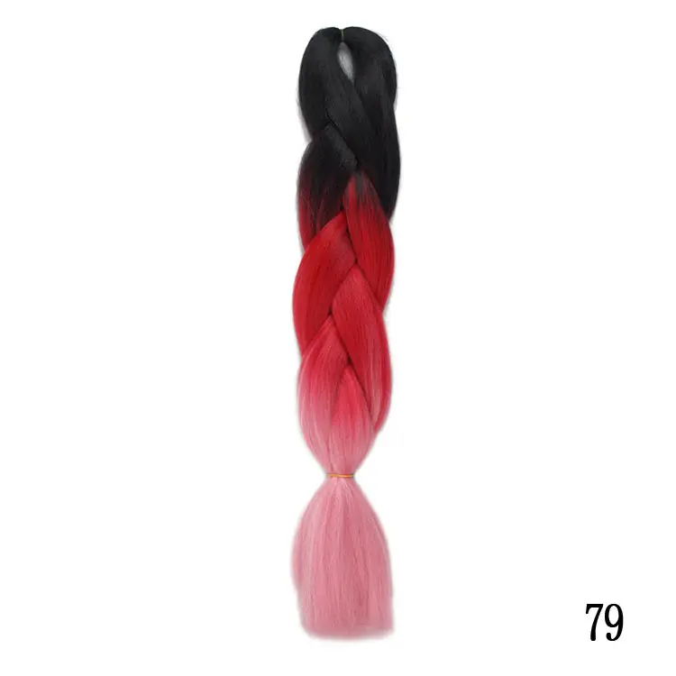 Beyond beauty Ombre Jumbo синтетические плетеные волосы, вязанные крючком волосы, огромные косички, прически - Цвет: 79