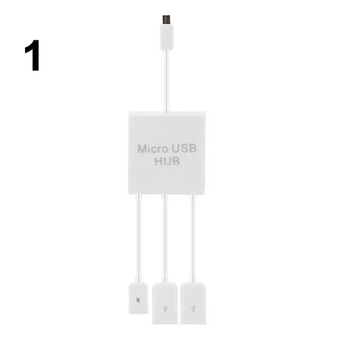 3в1 микро usb-хаб OTG мужчин и женщин двойной USB 2,0 кабель-адаптер для samsung