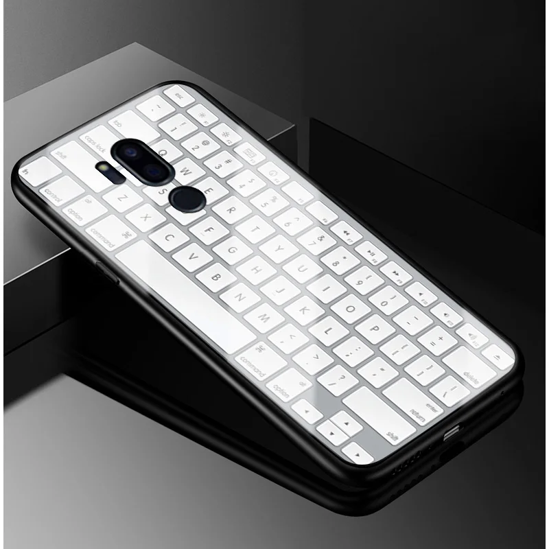Для LG G7 чехол ThinQ задняя крышка из закаленного стекла для телефона мягкая