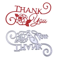 scd546 thank you metal cutting dies for scrapbooking stencils diy album cards decoration embossing folder die cuts template tool