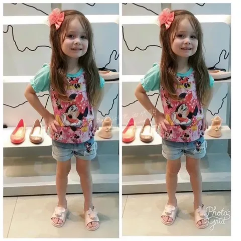 Mini Melissa/ г.; сандалии для мальчиков и девочек с изображением Микки Мауса; детские сандалии; детская обувь с изображением животных; милые сандалии Melissa