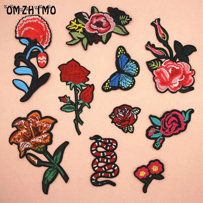 Высокое качество совершенно новые цветы и змеиная нашивка горячего расплава