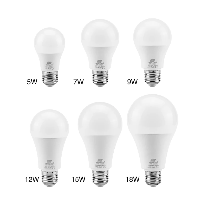 

LED Bulb Lamps E27 220V-240V Light Bulb Smart IC Real Power 3W 5W 7W 9W 12W 15W 18W High Brightness Lampada LED Bombillas