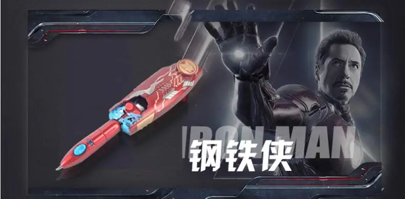 Avengers: Endgame Adjustable Ballpoint Pen Write Captain America Hawkeye IronMan Tony Stark Cosplay Prop Toy Students Gift
