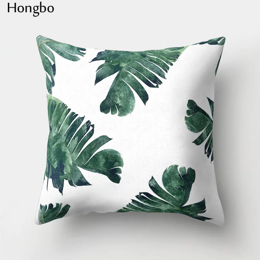 2 Hongbo 1 шт. чехол для подушки рождественские украшения для дома тропический лес зеленые листья Подушка с изображением кактуса чехлы - Цвет: 2