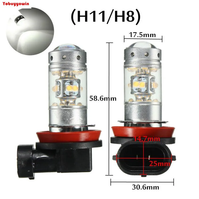 2 единицы 1200 люмен H11 H8 e HB4 28 светодиодные чипы Cree xbd Farol Neblina Milha Drl для Volkswagen Gol G6 или