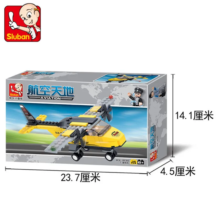 Small Lu Ban 0360 Assembling Alpinia Oxyphylla Plastic Building Block Aviation World Aircraft Children Boy Spelling Insert Toys | Игрушки и