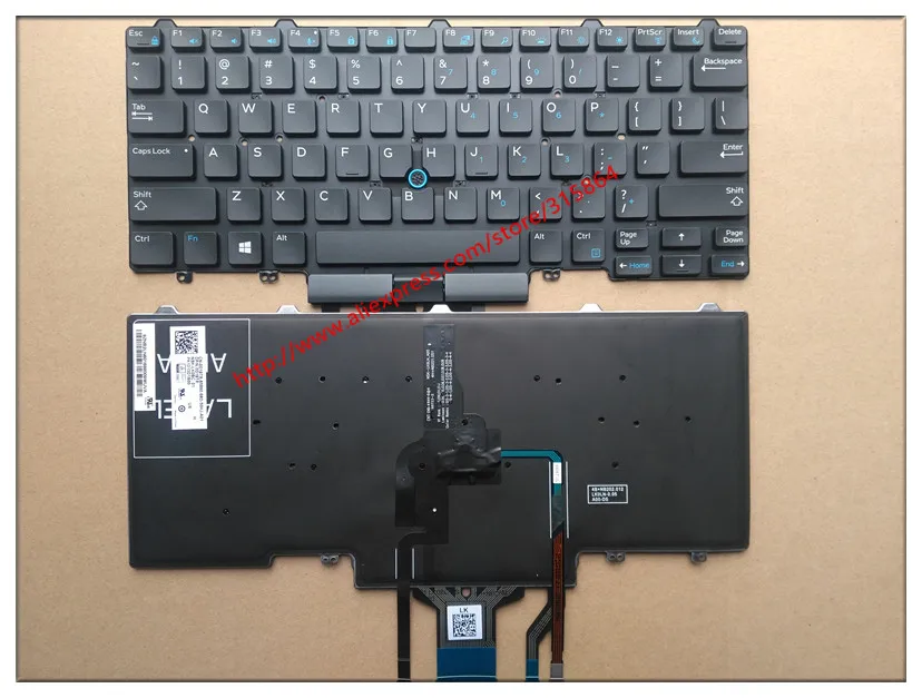 

US backlit New laptop keyboard for DELL Latitude E7250 E5450 E7470 7250 E7450 English black