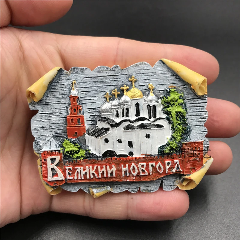 3D стерео Магнитный Магнит на холодильник, смоляная русская москвичка, Детская кукла, Новгород, Hagia Sophia, магнитные наклейки на холодильник, домашний декор