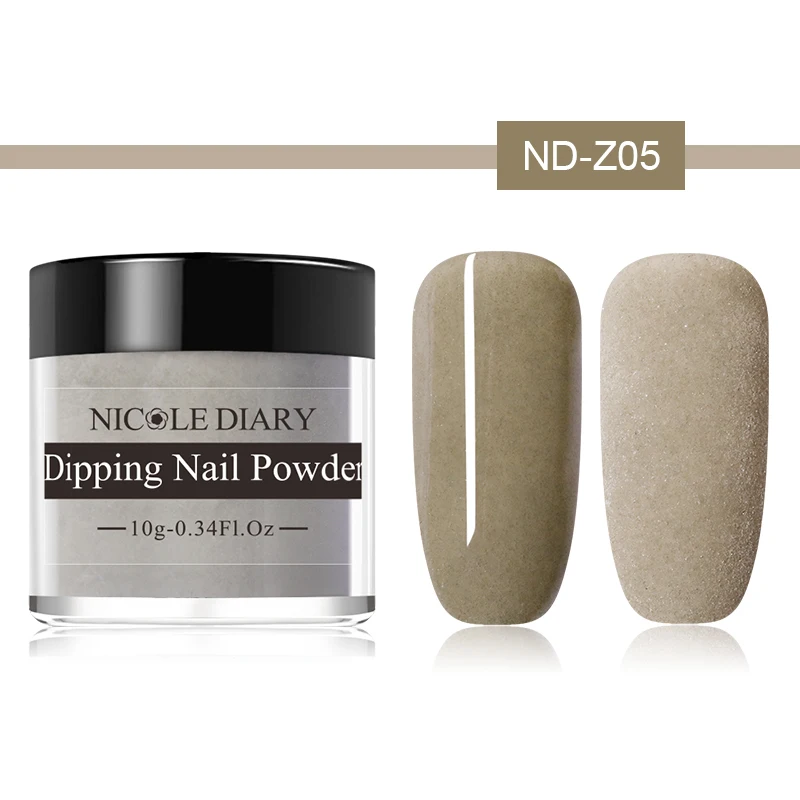 ND-Z05 Nicole Diary 10g погружения порошок для ногтей лак французский ногтей Пудра-Глиттер для ногтей искусство украшения натуральный сухой маникюр - Цвет: ND-Z05