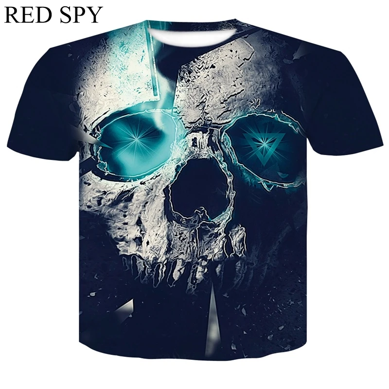 2018 new skull 3D T Shirt Men Fitness Compression Shirts Tops Male Print Superhero Superman punisher Crossfit Anime T-Shirts | Мужская