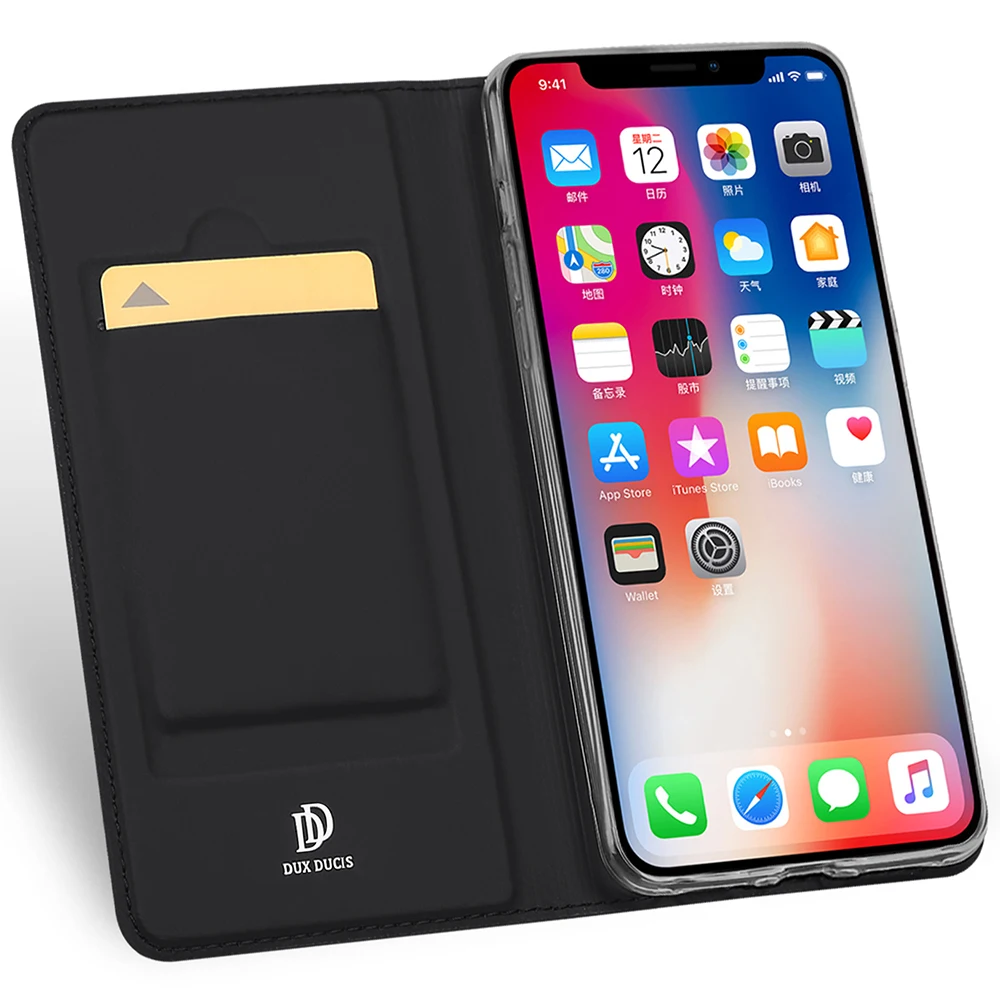 Чехол с откидной крышкой для iPhone XS Max XR X 8 7 6 6s Plus мягкий чехол-бампер из