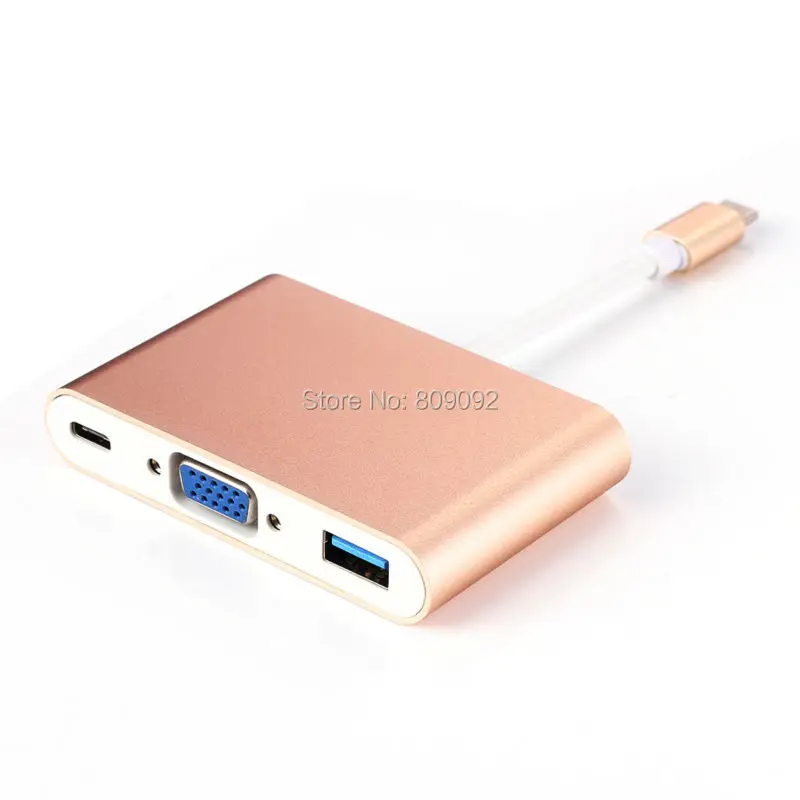 Кабель-адаптер 3 в 1 с разъемом Type-C на VGA USB 0/USB-3.1 Female | Компьютеры и офис