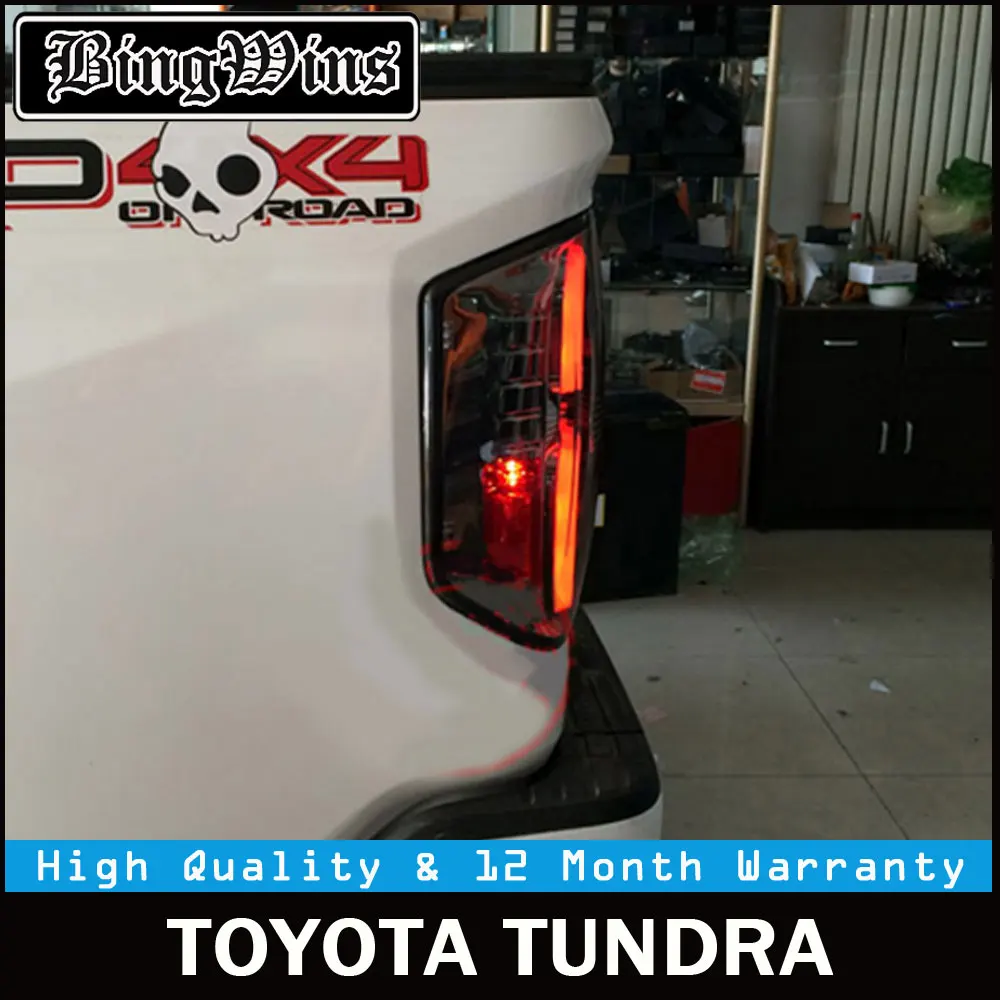 

Smoked Black Car Tail Lights For Toyota Tundra 2014 2015 2016 Taillights LED Tail Light Rear Lamp DRL+Brake+Signal Back