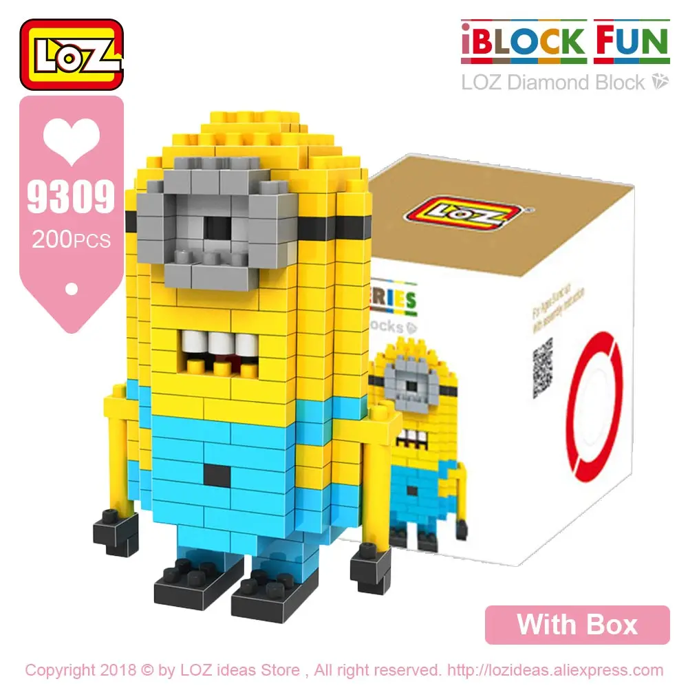 9309 With Box LOZ алмазные блоки толстые маленькие желтые люди детская игрушка кирпичные пиксельные Фигурки кукла модель игрушки DIY мини-фигурка кукла Фигурка 9161 - Цвет: 9309 With Box