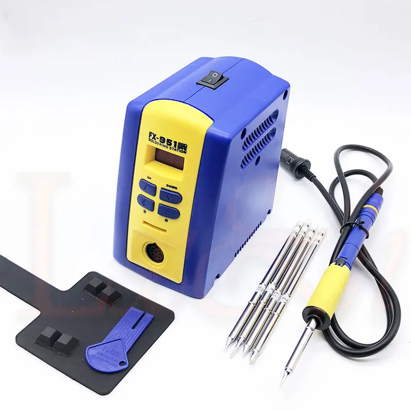 hot Lead-free Thermostatic Soldering ESD FX-951 Station fx-951 rework system with 5pc of T12 tip | Инструменты