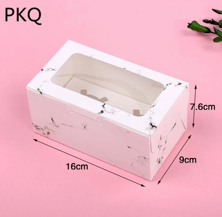 20 шт./лот простой стиль мраморный узор конфетные коробки макароны для торта