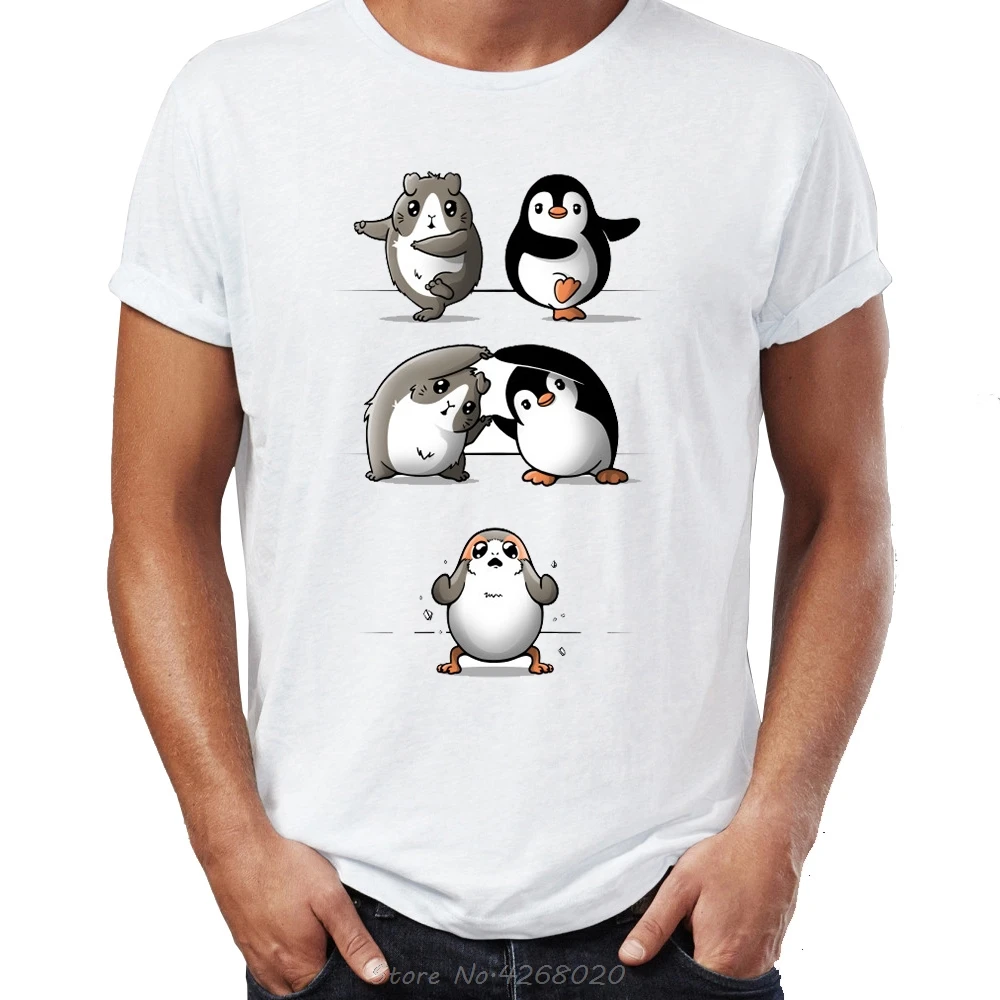Летняя мужская футболка Веселая Porg Fusion Star Wars Artsy Awesome Художественная печать футболка крутые футболки Harajuku уличная