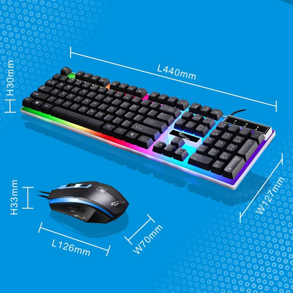 Механическая Feel светодиодная подсветка USB Проводная ПК Радужная игровая