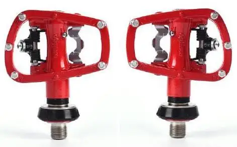 QRD2 red Велго педаль Быстроразъемное устройство R120B Non QRD QRD2 горный велосипед дорожный педали MTB Велоспорт Подшипник педали легкие - Цвет: QRD2 red