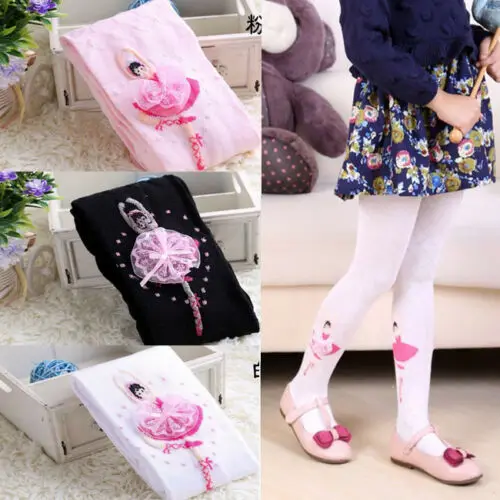Fashion Baby Clothing Kids Baby Girl Tights Stockings Ballet Flower Pattern cotton Cartoon Pantyhose New